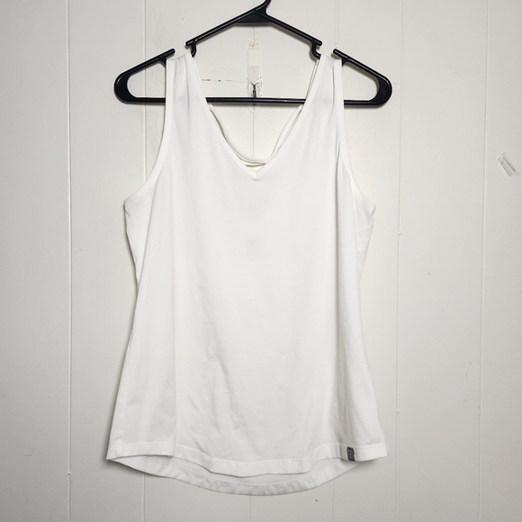 Title Nine White Yasumi Moisture Wicking Tank Medium Open Crossover Back - Picture 1 of 16